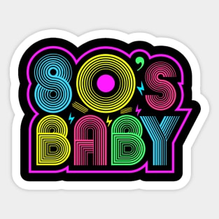 80s Baby - Vintage Retro Fashion Costume T-Shirt Sticker